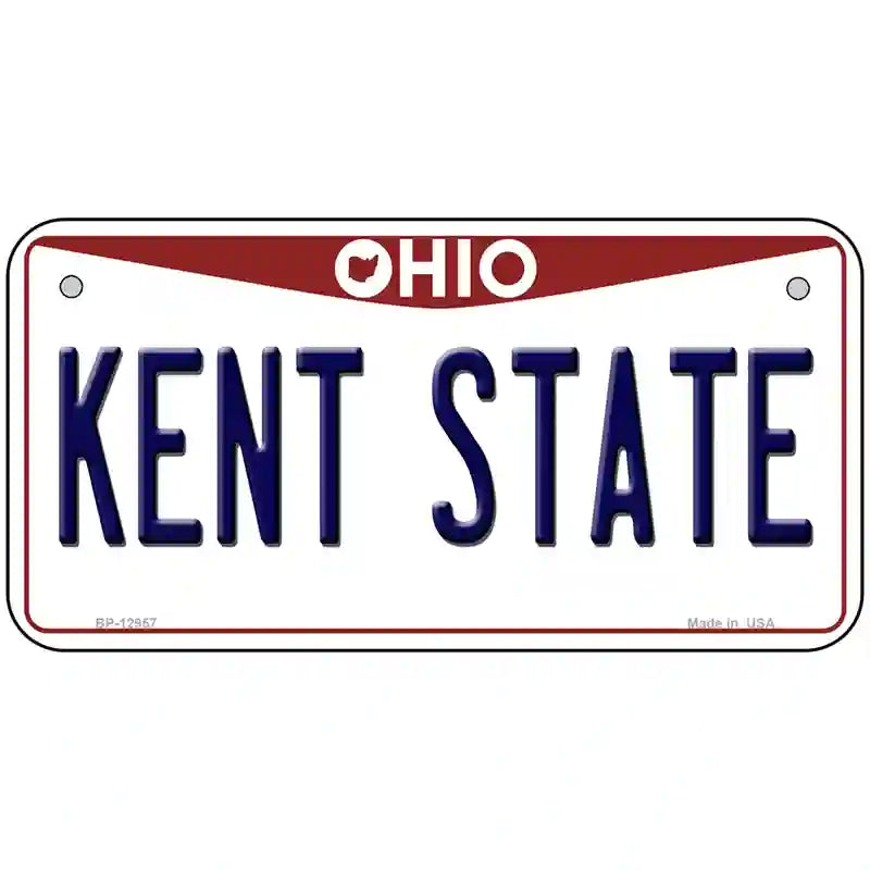 Kent State Novelty Metal License Plate 6" x 3" (BP)