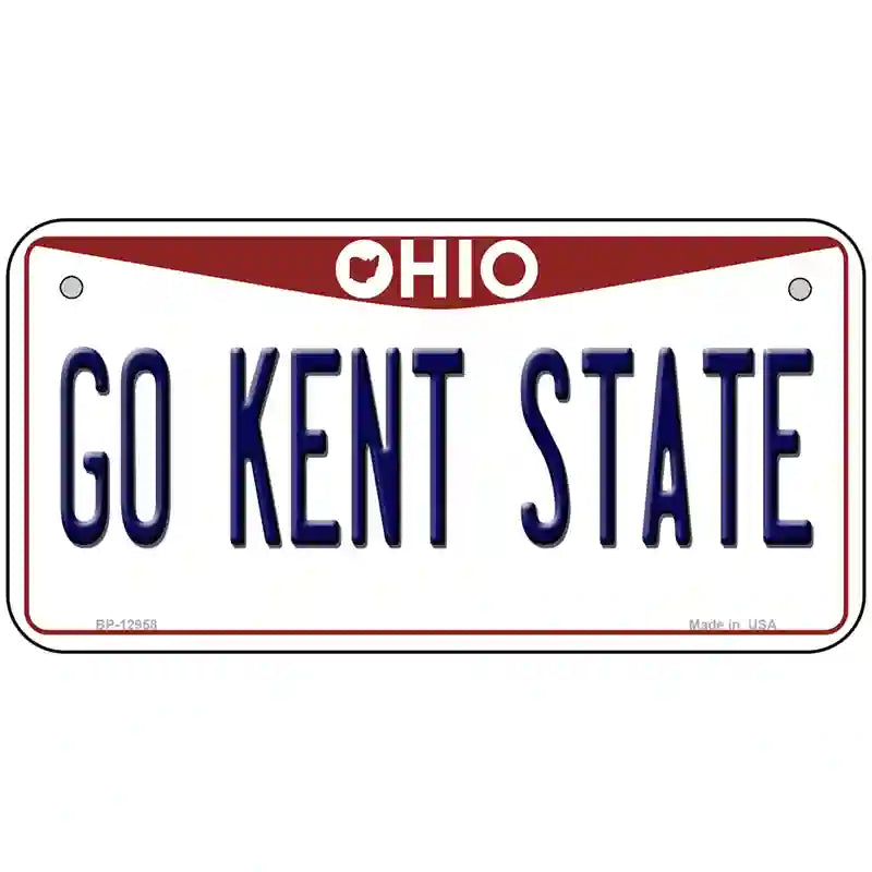 Go Kent State Novelty Metal License Plate 6" x 3" (BP)