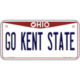 Go Kent State Novelty Metal License Plate 6" x 3" (BP)