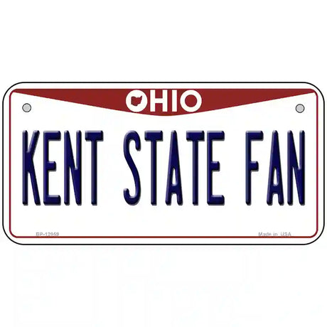 Kent State Fan Novelty Metal License Plate 6" x 3" (BP)