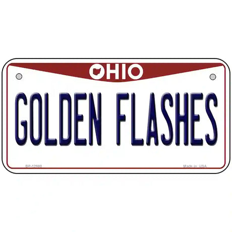 Golden Flashes Novelty Metal License Plate 6" x 3" (BP)