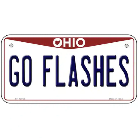 Go Flashes Novelty Metal License Plate 6" x 3" (BP)