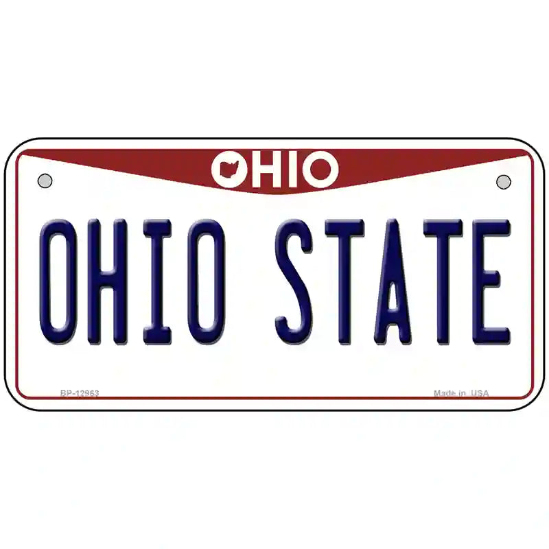 Ohio State Novelty Metal License Plate 6" x 3" (BP)