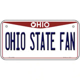 Ohio State Fan Novelty Metal License Plate 6" x 3" (BP)