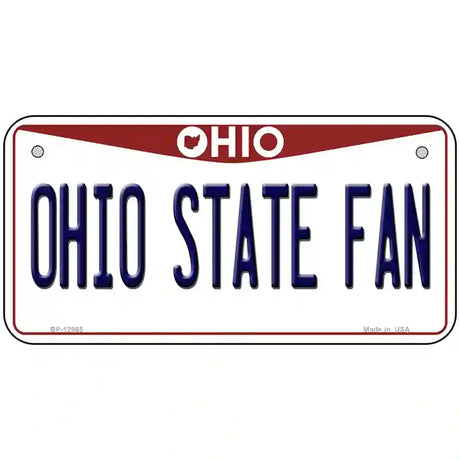 Ohio State Fan Novelty Metal License Plate 6" x 3" (BP)