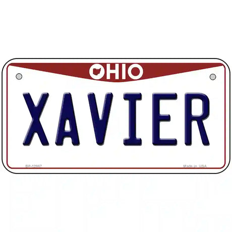 Xavier Novelty Metal License Plate 6" x 3" (BP)