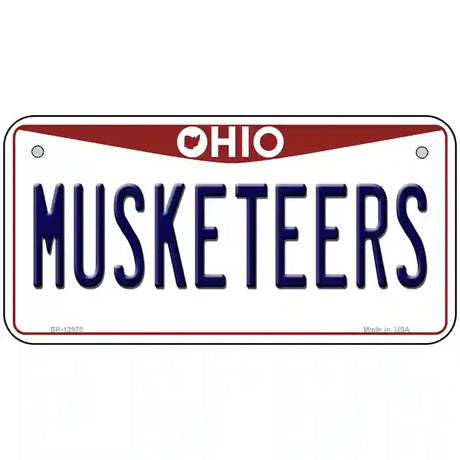 Musketeers Novelty Metal License Plate 6" x 3" (BP)