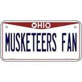 Musketeers Fan Novelty Metal License Plate 6" x 3" (BP)