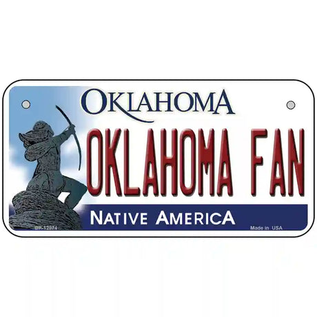 Oklahoma Fan Novelty Metal License Plate 6" x 3" (BP)