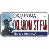 Oklahoma State Fan Novelty Metal License Plate 6" x 3" (BP)