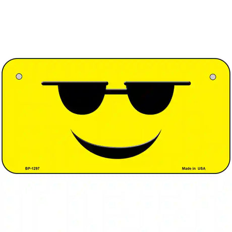 Sunglasses Cool Smiley Novelty Metal License Plate 6" x 3" (BP)