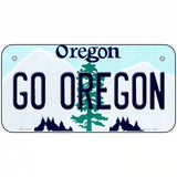 Go Oregon Novelty Metal License Plate 6" x 3" (BP)