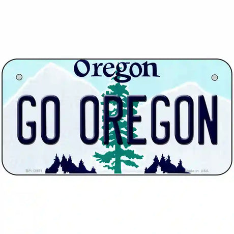 Go Oregon Novelty Metal License Plate 6" x 3" (BP)