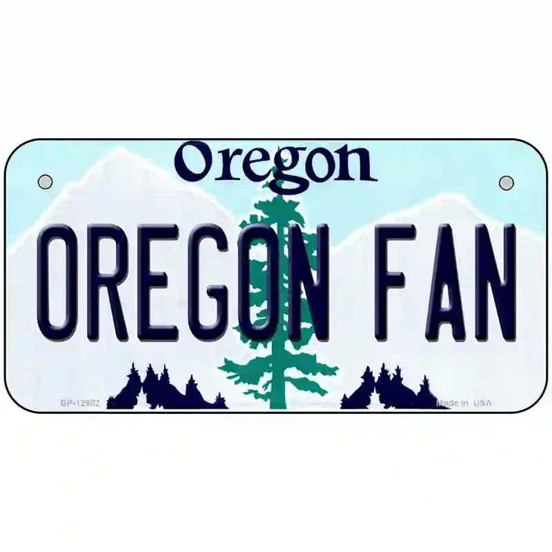 Oregon Fan Novelty Metal License Plate 6" x 3" (BP)