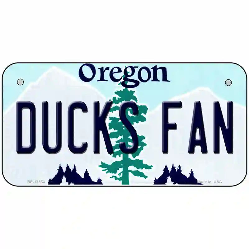 Ducks Fan Novelty Metal License Plate 6" x 3" (BP)