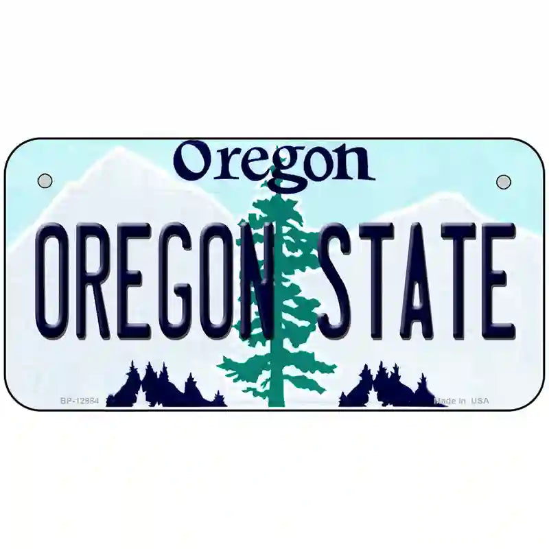 Oregon State Novelty Metal License Plate 6" x 3" (BP)