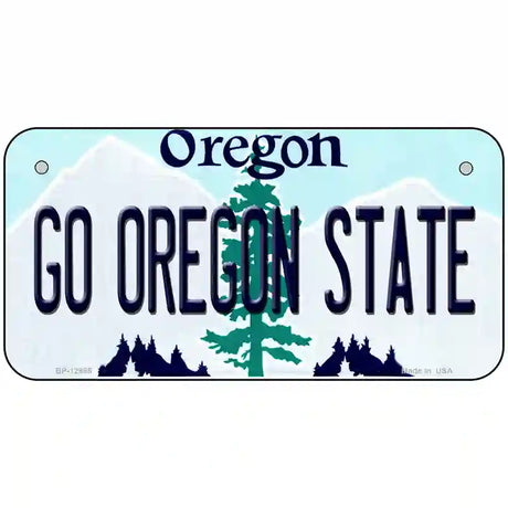 Go Oregon State Novelty Metal License Plate 6" x 3" (BP)