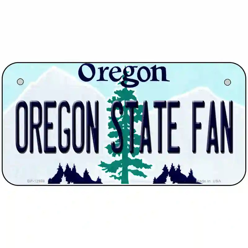 Oregon State Fan Novelty Metal License Plate 6" x 3" (BP)