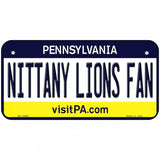 Nittany Lions Fan Novelty Metal License Plate 6" x 3" (BP)