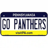 Go Panthers Novelty Metal License Plate 6" x 3" (BP)