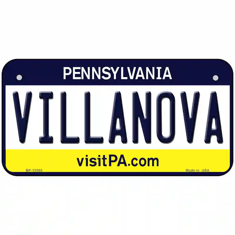 Villanova Novelty Metal License Plate 6" x 3" (BP)