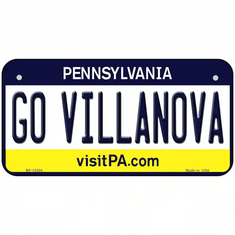 Go Villanova Novelty Metal License Plate 6" x 3" (BP)