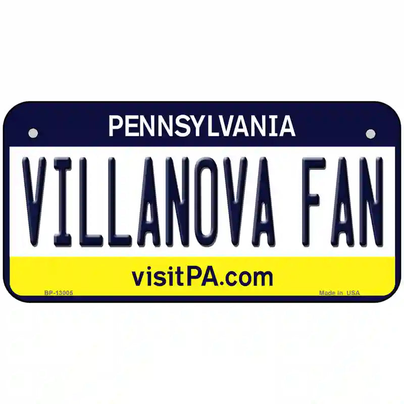 Villanova Fan Novelty Metal License Plate 6" x 3" (BP)