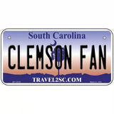 Clemson Fan Novelty Metal License Plate 6" x 3" (BP)