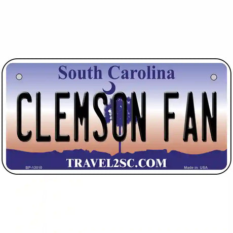 Clemson Fan Novelty Metal License Plate 6" x 3" (BP)