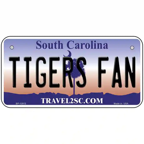 South Carolina Plate Tigers Fan Novelty Metal License Plate 6" x 3" (BP)