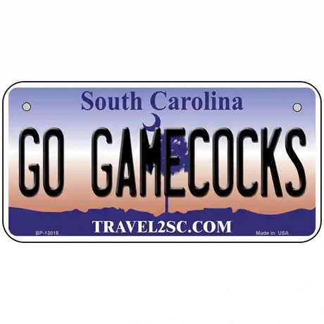 Go Gamecocks Novelty Metal License Plate 6" x 3" (BP)