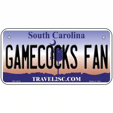 Gamecocks Fan Novelty Metal License Plate 6" x 3" (BP)