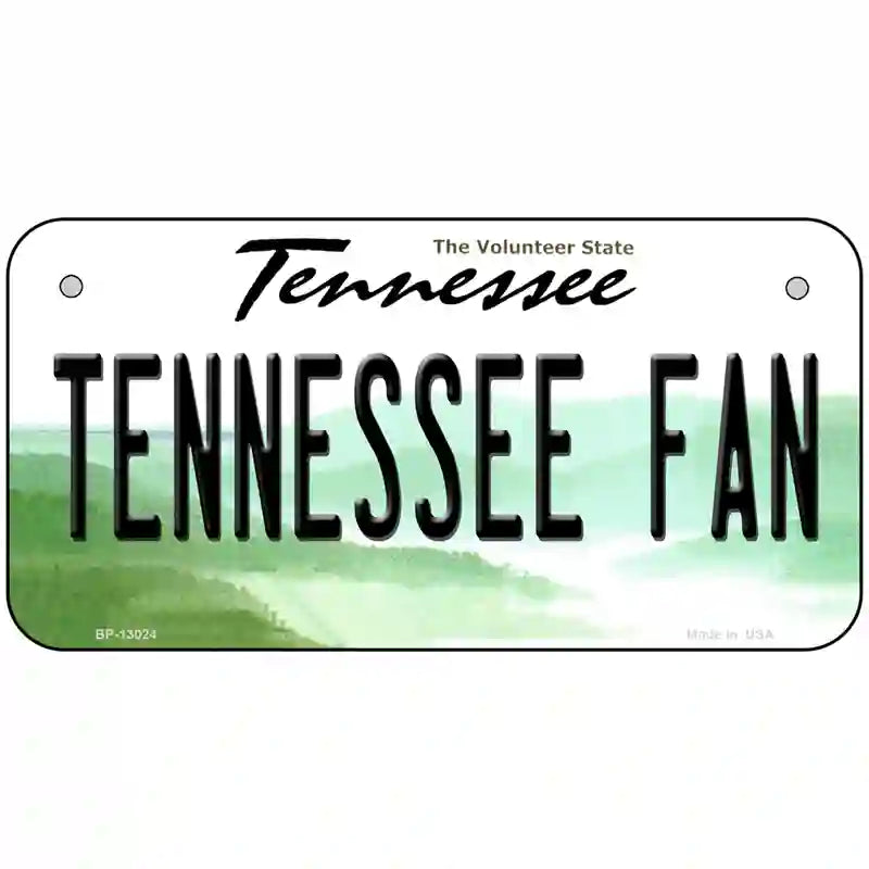 Tennessee Fan Novelty Metal License Plate 6" x 3" (BP)