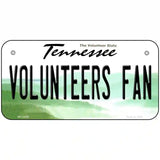 Volunteers Fan Novelty Metal License Plate 6" x 3" (BP)