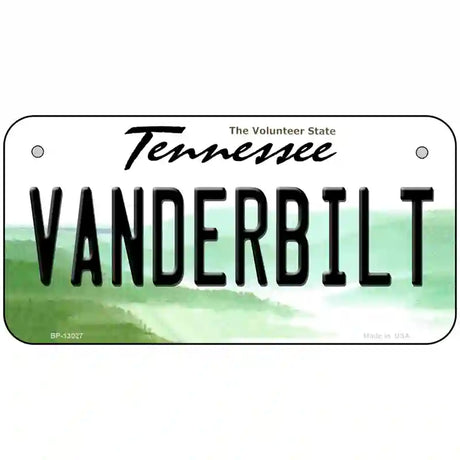 Vanderbilt Novelty Metal License Plate 6" x 3" (BP)