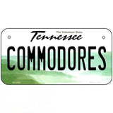 Commodores Novelty Metal License Plate 6" x 3" (BP)