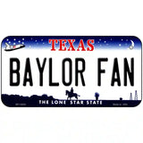 Baylor Fan Novelty Metal License Plate 6" x 3" (BP)