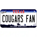 Cougars Fan Novelty Metal License Plate 6" x 3" (BP)