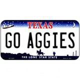 Go Aggies Texas Novelty Metal License Plate 6" x 3" (BP)