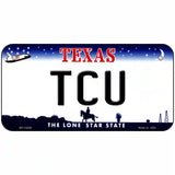 TCU Novelty Metal License Plate 6" x 3" (BP)