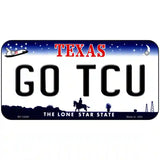 Go TCU Novelty Metal License Plate 6" x 3" (BP)