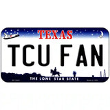 TCU Fan Novelty Metal License Plate 6" x 3" (BP)