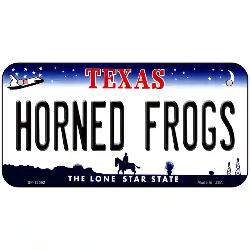 Horned Frogs Novelty Metal License Plate 6" x 3" (BP)