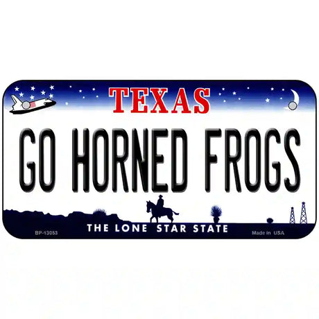 Go Horned Frogs Novelty Metal License Plate 6" x 3" (BP)