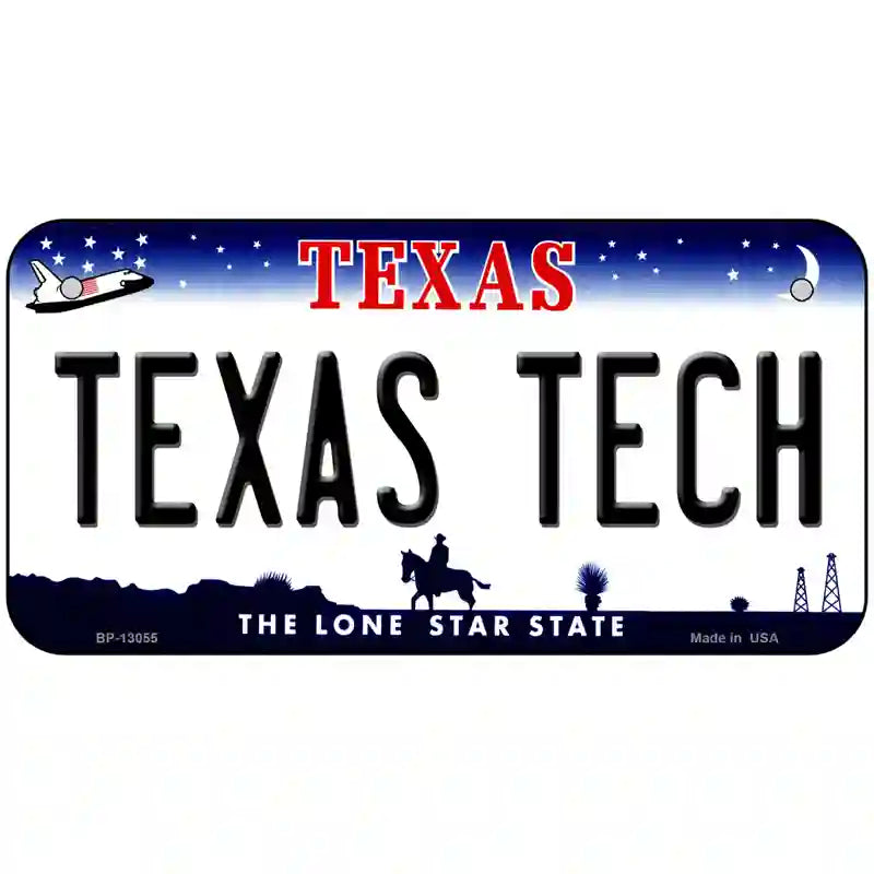 Texas Tech Novelty Metal License Plate 6" x 3" (BP)