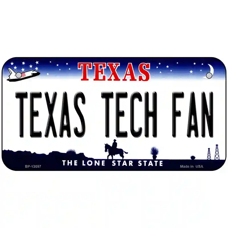 Texas Tech Fan Novelty Metal License Plate 6" x 3" (BP)