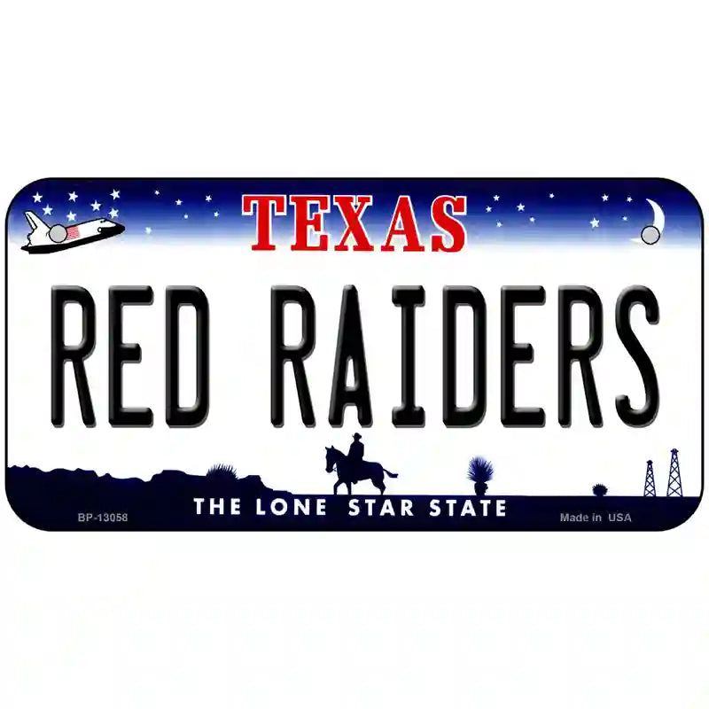 Red Raiders Novelty Metal License Plate 6" x 3" (BP)