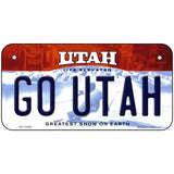 Go Utah Novelty Metal License Plate 6" x 3" (BP)