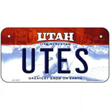 Utes Novelty Metal License Plate 6" x 3" (BP)