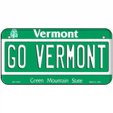 Go Vermont Novelty Metal License Plate 6" x 3" (BP)